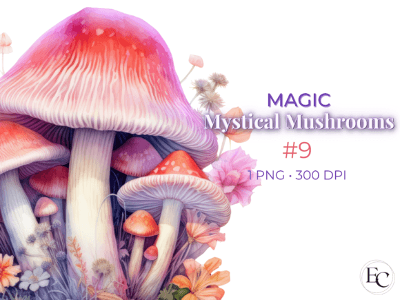 Download Pink Magic Mushroom Sublimation Clipart - Magic mushroom Collection