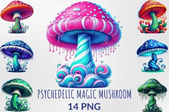 Download Psychedelic Magic Mushroom Sublimation - Magic mushroom Collection