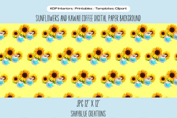 Download Sunflower and Kawaii Coffee Background - Coffee background Collection