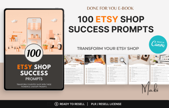 Download 100 ChatGPT Prompts, Etsy Shop Success - Premium Resources