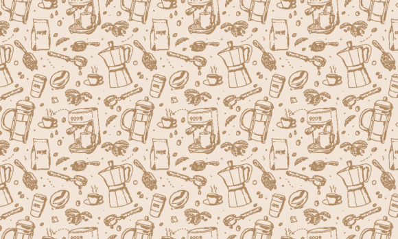 Download Handdrawn Coffee Background Vector - Coffee background Collection