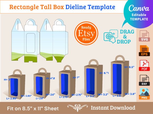 Download Rectangle Tall Box Template - Premium Resources