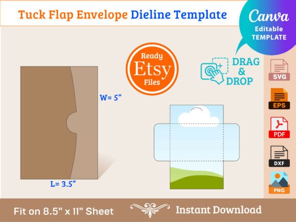 Download Tuck Flap Envelope Template - Premium Resources